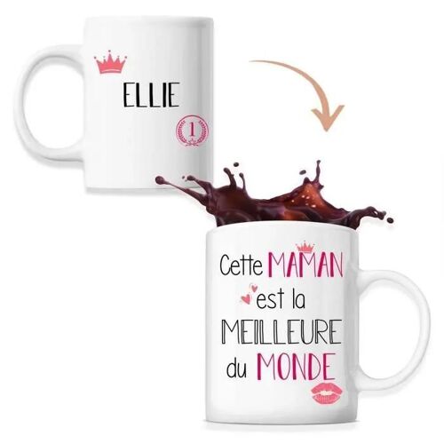 Mug Ellie Meilleure Maman | Tasse Prénom Idée Cadeau Fête Des Mères Fille Tante Humour
