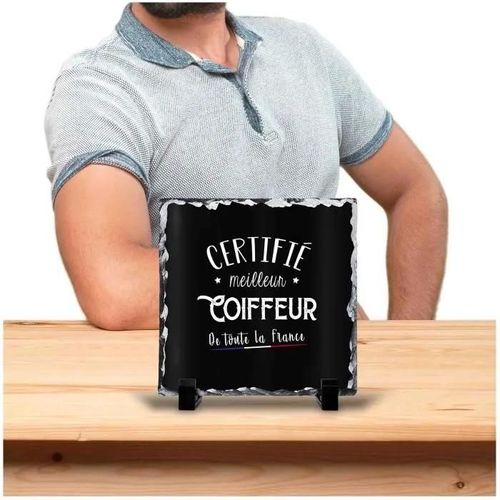 Cadre Coiffeur certifié meilleur de france noir | Idée Bureau Cadeau Travail Départ Retraite Collègue Anniversaire Noël