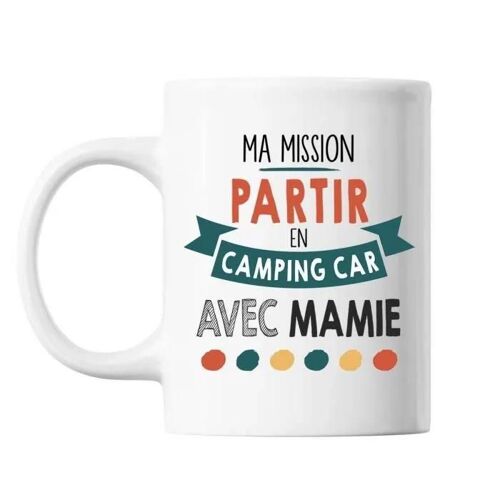 Mug - Ma Mission - Camping Car - Personnalisé - Céramique - 325 Ml - Résistant Lave-Vaisselle