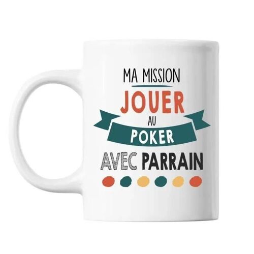 Mug Ma Mission Poker Avec Parrain Tasse Cadeau Personnalisé
