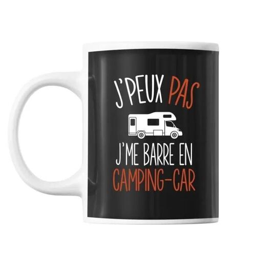 Mug Camping Car J'peux Pas Noir Tasse Cadeau Personnalisé