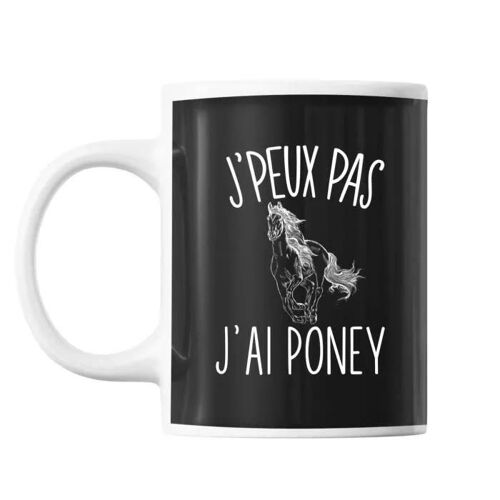 Mug - Poney J'peux Pas - Céramique - 325 Ml - Résistant Lave-Vaisselle Et Micro-Onde