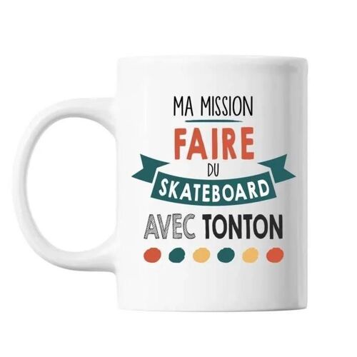 Mug Ma Mission Skateboard Avec Tonton Tasse Cadeau Personnalisé