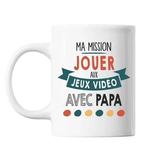 Mug Ma Mission Jeux Vidéo Avec Papa Tasse Cadeau Personnalisé