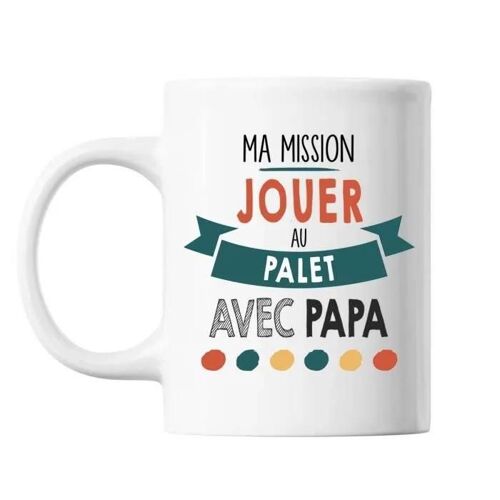 Mug - Ma Mission Palet - Céramique - Imprimé Recto/Verso - Résistant Lave-Vaisselle Et Micro-Onde
