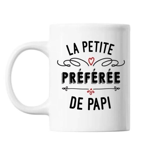 Mug - La Petite Préférée De Papi - Céramique - 325 Ml - Résistant Lave-Vaisselle - Design Contemporain