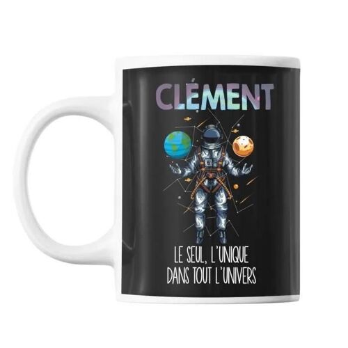 Mug - Univers - Clément - Céramique - 325 Ml - Lave-Vaisselle Et Micro-Onde