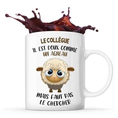 Mug Le Collègue Doux Comme Un Agneau | Tasse Métier Collègue Cadeau Travail Retraite