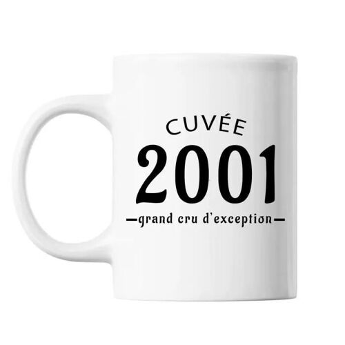 Mug - 2001 - Cuvée 20 Ans - Céramique - Résistant Lave-Vaisselle - 325 Ml