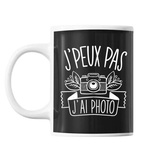 Mug Photo J'peux Pas Noir Tasse Cadeau Personnalisé