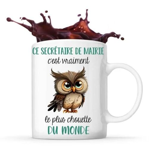 Mug Ce Secrétaire De Mairie Le Plus Chouette | Tasse Métier Collègue Cadeau Travail Retraite