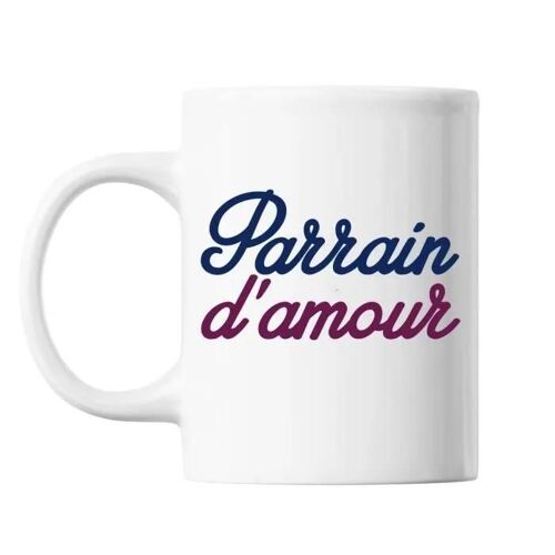 Mug - Parrain D'amour - Personnalisé - Céramique - 325 Ml - Résistant Lave-Vaisselle