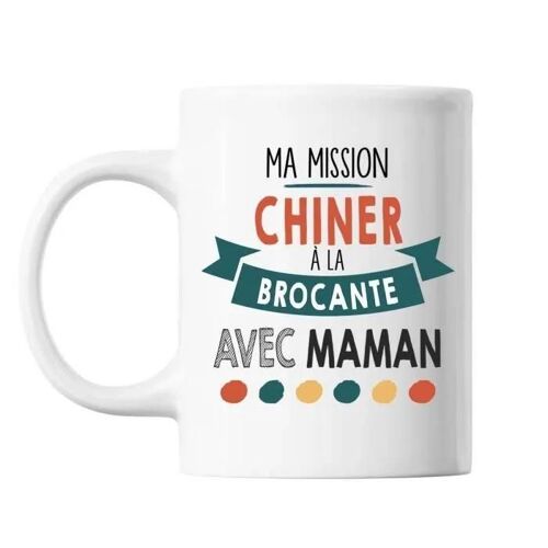 Mug - Ma Mission Chiner Brocante - Céramique - Vintage - 325 Ml