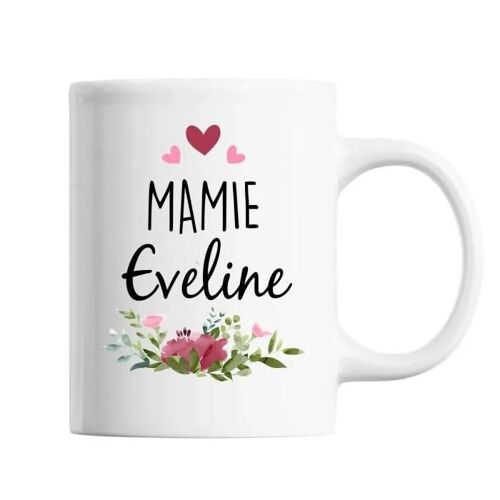 Mug - Mamie Eveline - Tasse Personnalisée - Céramique - 325 Ml - Lave-Vaisselle Et Micro-Onde