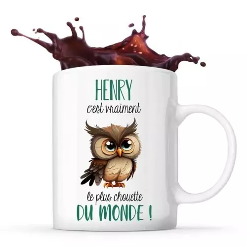 Mug - Henry - Tasse Cadeau - Céramique - Blanc - Design Contemporain