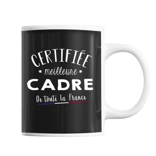 Mug Femme Cadre Meilleure De France | Tasse Noir Métier
