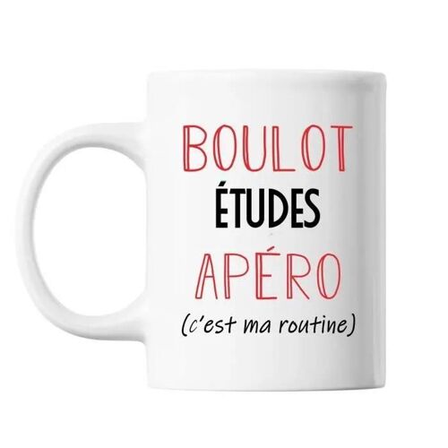 Mug Études C'est Ma Routine Blanc | Tasse Humour