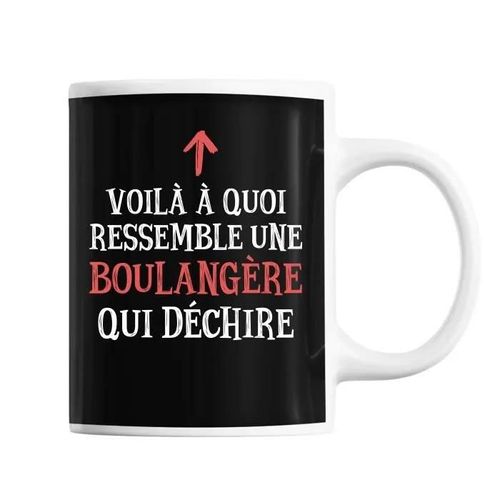Mug - Boulangère - Imprimé En France - Céramique - 325 Ml - Résistant Lave-Vaisselle Et Micro-Onde