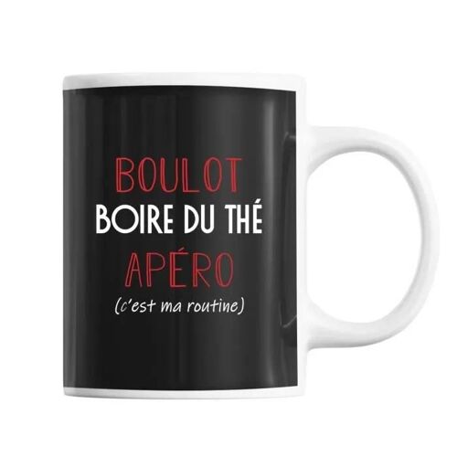 Mug - C'est Ma Routine - Humour - Céramique - 325 Ml - Imprimé Recto/Verso