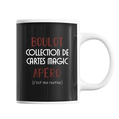 Mug - Collection De Cartes Magic - C'est Ma Routine - Céramique - 325 Ml - Imprimé En France