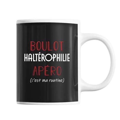 Mug - C'est Ma Routine - Céramique - 325 Ml - Imprimé - Résistant Lave-Vaisselle