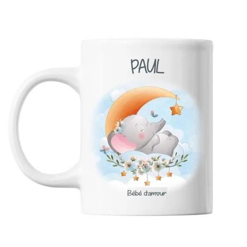 Mug - Paul - Bébé D'amour - Céramique - 325 Ml - Imprimé Recto/Verso