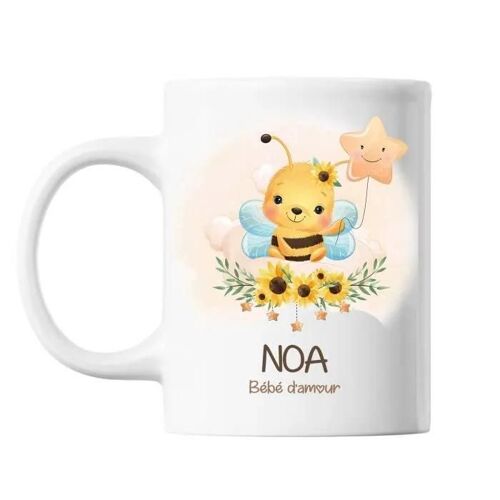 Mug Noa Bébé D'amour Abeille | Cadeau Bébé Et Naissance