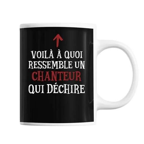 Mug Chanteur Qui Déchire | Tasse Café Métier Pour Collègue De Travail Ami Ou Famille | Imprimé En France