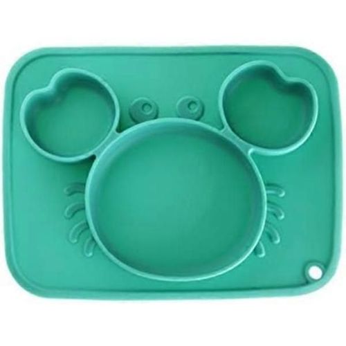 Assiette À Ventouse Pour Bébé, Tapis En Silicone Avec Compartiments Pour Nourrissons, Tout-Petits, Enfants, Assiettes, Adhère À La Chaise Haute