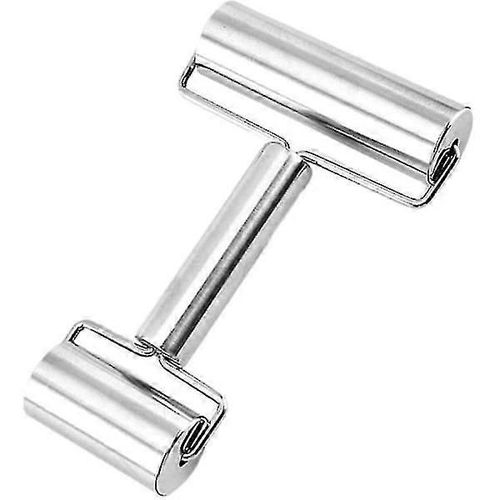 Rouleau À Pâtisserie En Acier Inoxydable, Rouleau À Pâtisserie Double, Rouleau À Pâtisserie Antiadhésif, 1er Argent