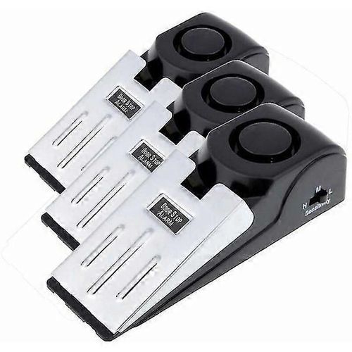 Lot de 3 butées de porte avec alarme de sécurité et butée de voyage pour la maison (lot de 3)