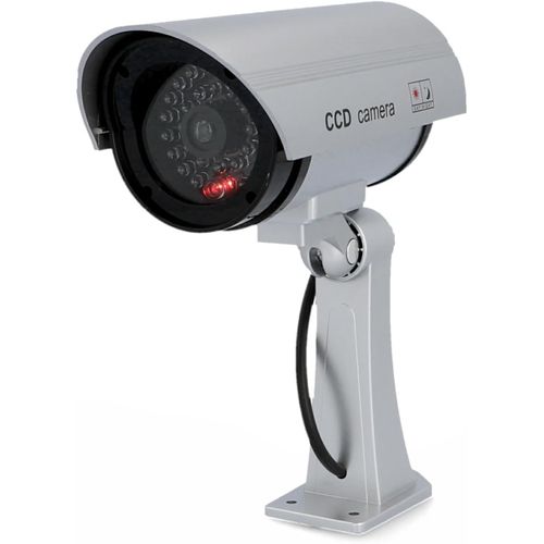 SUBZONAL-Caméra factice Simulation Véritable Caméra de Surveillance avec LED Clignotante Réglable Horizontal et Verticale Schtzart IP 44 Piles Inclus Vis et Chevilles de Montage