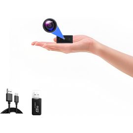 CAYPP-Caméra De Surveillance Sécuritaire Intérieur/Extérieur-Caméra Hd 1080P,Caméra Mini-Convenue Pour Le Domicile,Le Bureau,La Surveillance Des Animaux De Compagnie Et Des Enfants (Sans Wi-Fi)