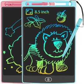 KALTD-Tablette Dessin Enfant 2 Pack,Tablette Graphique De 8,5 Pouces Pour Enfants,Jeux Ardoise Magique Cadeaux Parfaits Pour Les Garçons Et Les Filles 3 4 5 6 7 8 9 10 11 12 Ans (Rose+Bleu)