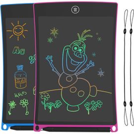 KALTD-Tablette D'Écriture Lcd 2 Pcs,Jouet Pour Enfants 3 4 5 6 Filles Garçons,Dessin Enfant,Ardoise Magique Cadeaux Anniversaire De Noël (Rosa&Bleu),Bleu&Rose,(Ht-0802-2Pcs)