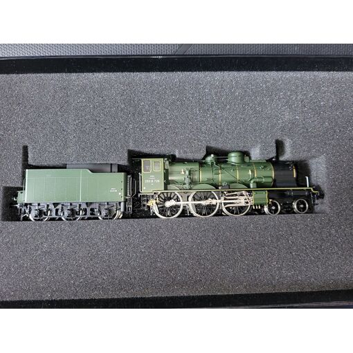 Quibuilds Ensemble de train électrique en alliage avec chariot et longue piste qui peut courir, modèle de locomotives avec lumières et effets sonores