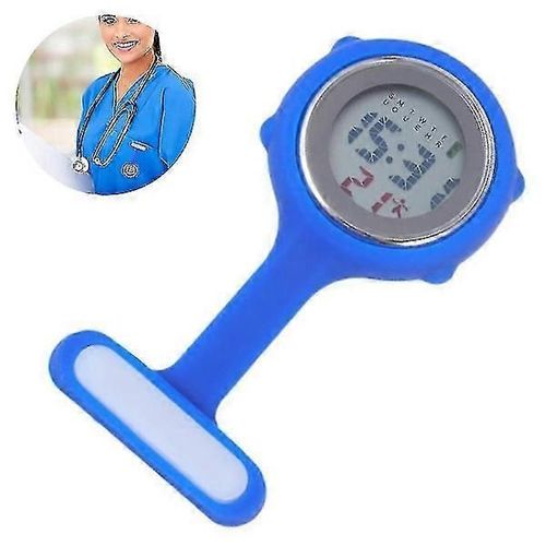 Montre D'infirmière Électronique Multifonctionnelle En Silicone, Montre D'infirmière Lumineuse, Chronographe, Montre De Poitrine Numérique