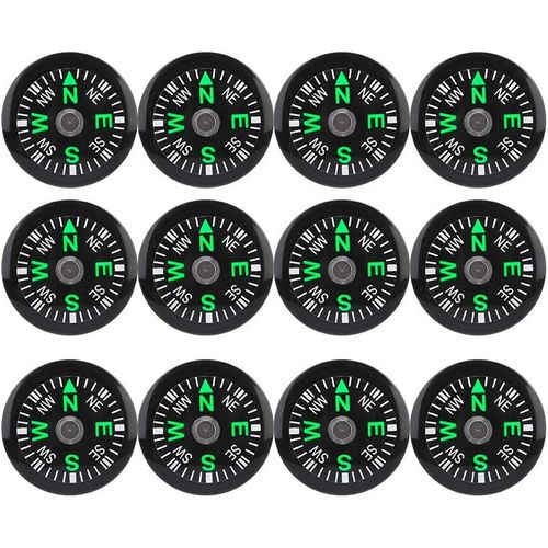 12 Pièces Mini Boussole De Survie Petites Boussoles En Plastique Magnétiques Amorties Par Air Boussole De Poche Portable Avec De L'huile Liquide Remplie Pour La Randonnée Camping