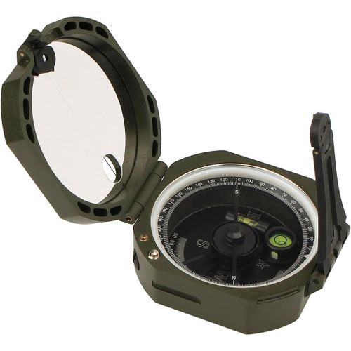 Multifonction Boussole Inclinomètre De Poche Étanche Et Antibuée De Survie Pour Camping Randonnée Et D'autres Activités En Plein Air (Vert Foncé)
