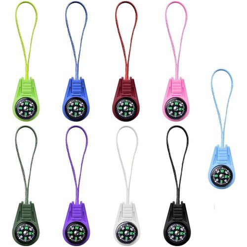 9 Pièces Mini Boussole, Boussole De Survie, Boussole Pour Enfants Pour Extérieur, Cadeaux Pour Enfants, Mini Boussole Pour Sports De Plein Air Camping Randonnée (Multicolore)