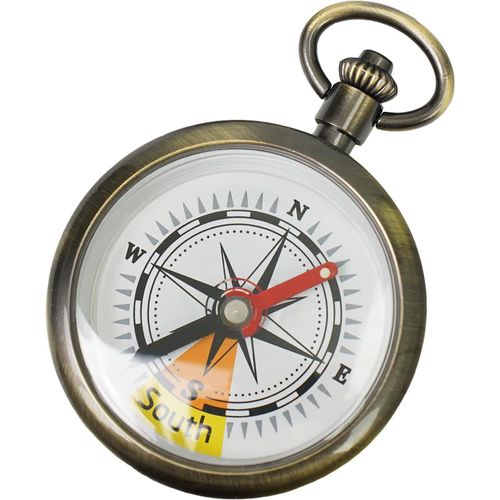 Boussole Rétro Nostalgique En Métal, Boussole De Poche Pour Enfants, Boussole D'extérieur Étanche Pour Camping, Course D'orientation, Randonnée, Survie