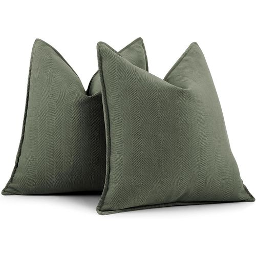 Trahoo-Housse De Coussin 50x50, Lot De 2 Housse Coussin En Chenille Coussin Canape Pour Canapé Au Design Élégant, Coussins Décoratifs Doux Et Luxueux Pour Canapé, Lit Et Décoration De La Maison