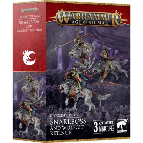 Warhammer Aos - Gloomspite Gitz : Snarlboss And Wolfgit Retinue 89-98