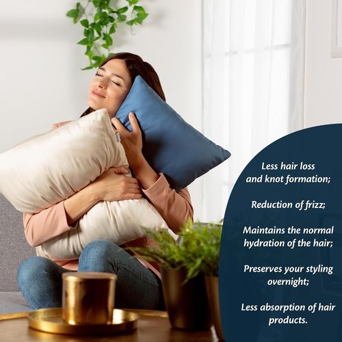 Tianyi-Taie D'oreiller 40x80 Coton Satin Premium Lot De 2 Housse Coussin Pour Coussins Canapé/Lit Tissu Super Doux Resistant Et Lavable Hypoallergénique Anti-Acariens Avec Fermeture Éclair Invisible