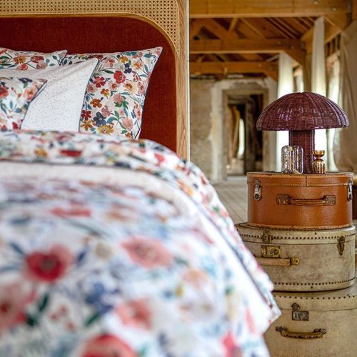 Housse De Couette Percale Rouge 200x200 Cm