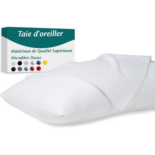 Cauc-Taie D'oreiller 40x80 Microfibre Premium Lot De 2 Housse Coussin Pour Coussins Canapé/Lit Tissu Super Doux Resistant Et Lavable Hypoallergénique Anti-Acariens Avec Fermeture Éclair Invisible