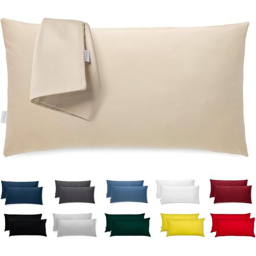 Cauc-Taie D'oreiller 40x60 Microfibre Premium Lot De 2 Housse Coussin Pour Coussins Canap¿¿/Lit Tissu Super Doux Resistant Et Lavable Hypoallerg¿¿Nique Anti-Acariens Avec Fermeture ¿¿Clair Invisible