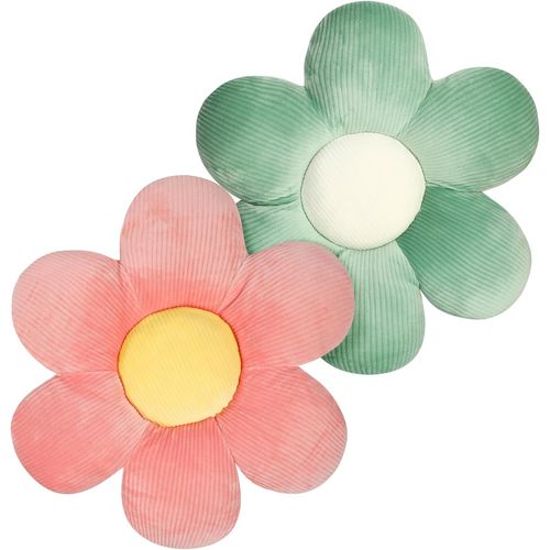 Cauc-2 Pcs Coussin Fleur, 40cm Coussin De Siège En Forme De Fleur, Tapis De Sol Coussins De Siège Canapé Pour La Maison, Le Canapé Et La Voiture(Vert Foncé)