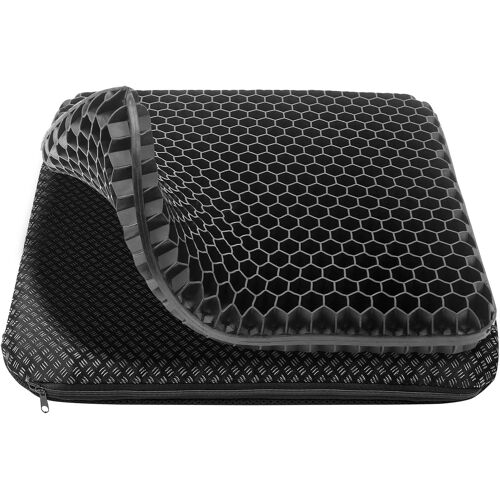 Jexnovashop-Coussin Anti Escarres,Coussin Chaise Bureau,Coussin Gel - Soulage La Pression Et Prévient Les Escarres, Idéal Pour Voiture, Bureau Et Fauteuil Roulant(42 X 38 X 4 Cm)