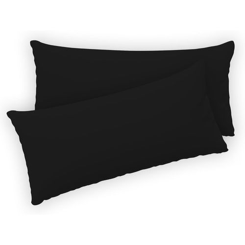 Slep-® Taie Oreiller 50x80 (Lot De 2) - 100% Coton Jersey 150 Gsm - 50x80 - Taie D'oreiller 50x80 - Housse De Coussin Avec Fermeture Éclair - Certifié Oeko-Tex